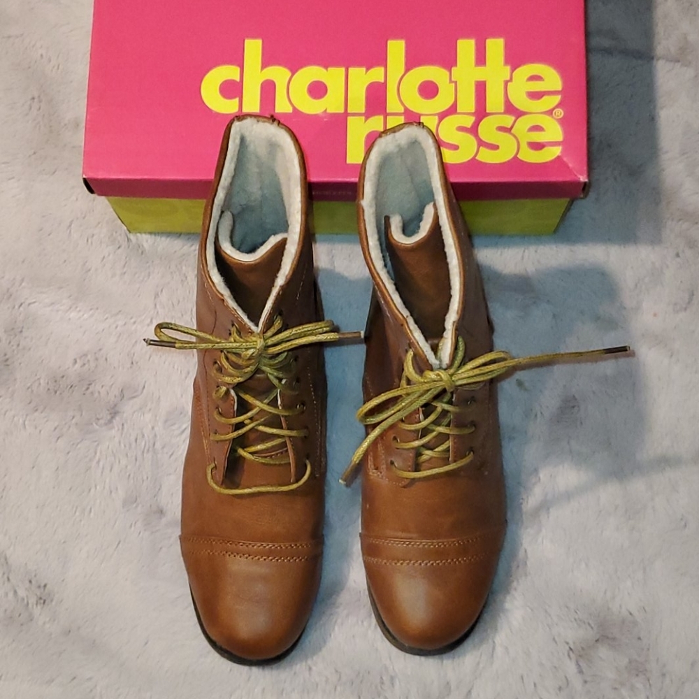 Charlotte Russe - Brown Combat Boots